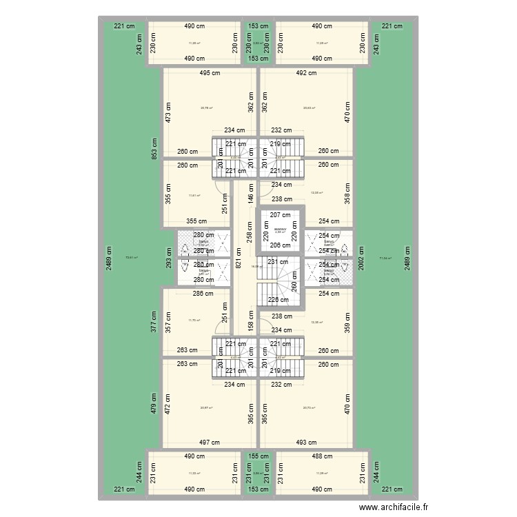 celaliye 1256/5 4 daire dubleks çati piyesi modifier . Plan de 26 pièces et 380 m2