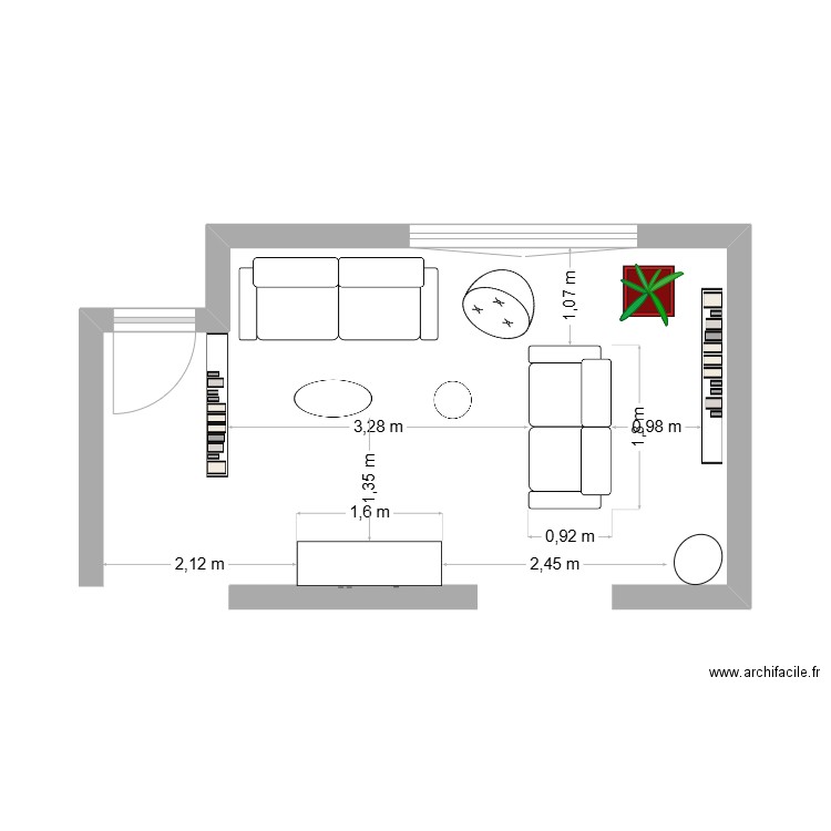 Salon_Biblo. Plan de 0 pièce et 0 m2