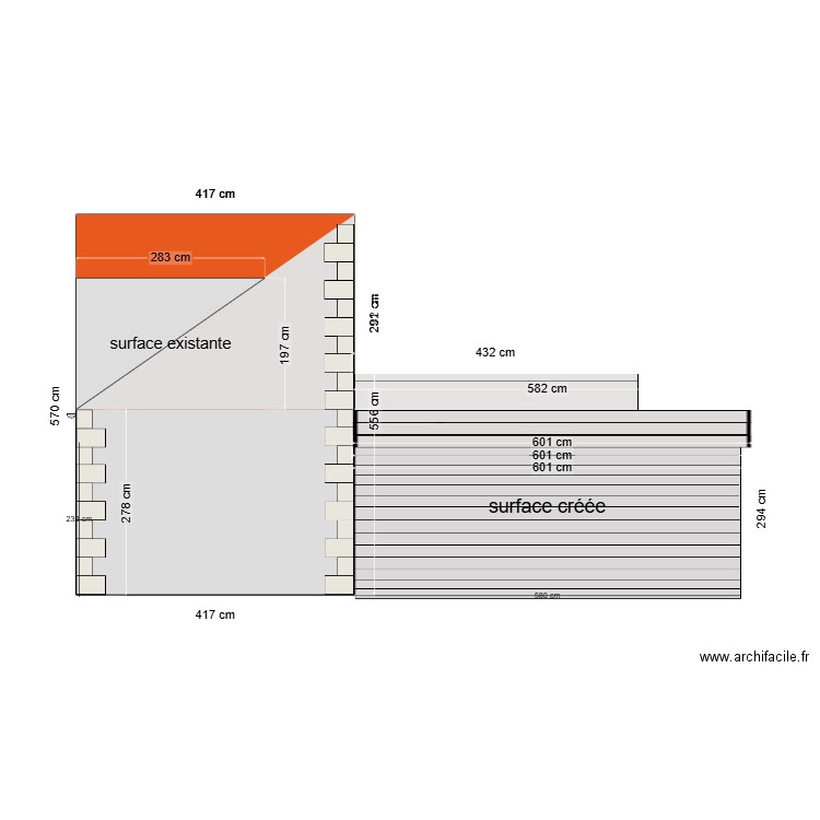 dépendance façade ouest projeté v3. Plan de 0 pièce et 0 m2