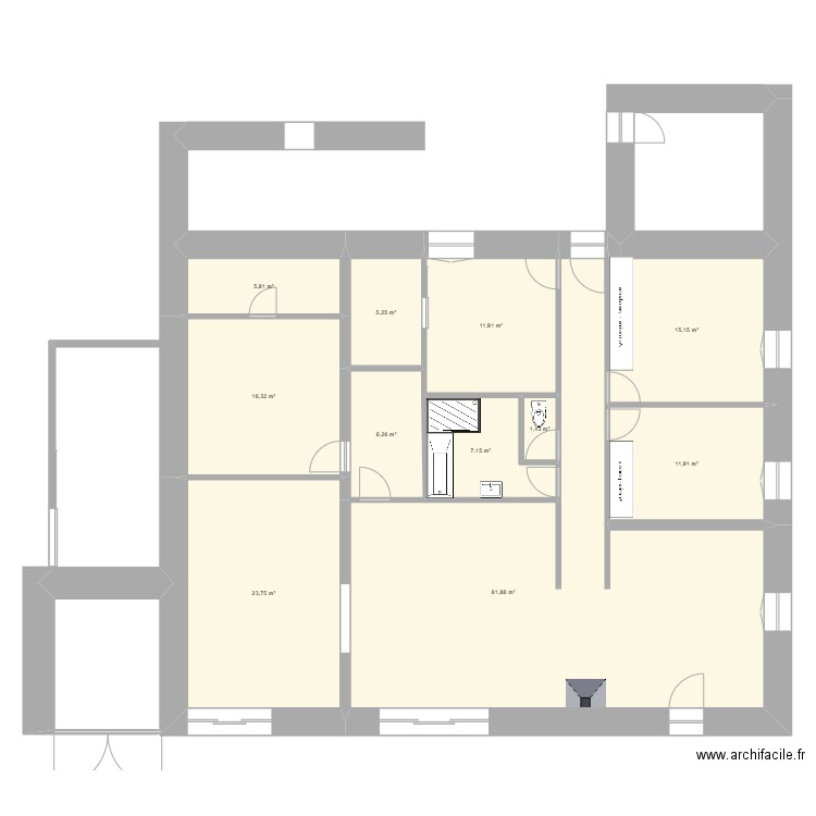 alice. Plan de 11 pièces et 167 m2