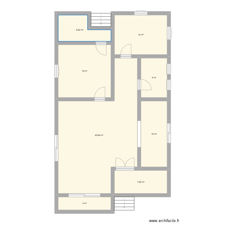 Dada and Neny's House. Plan de 8 pièces et 105 m2