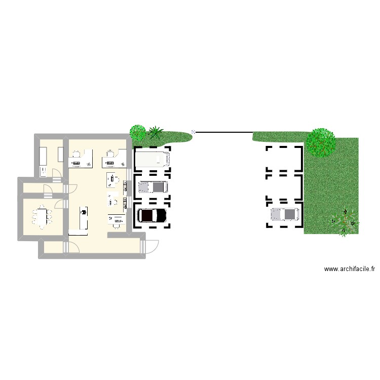 etage 1. Plan de 5 pièces et 24 m2