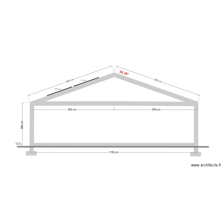 DORE . Plan de 1 pièce et 26 m2