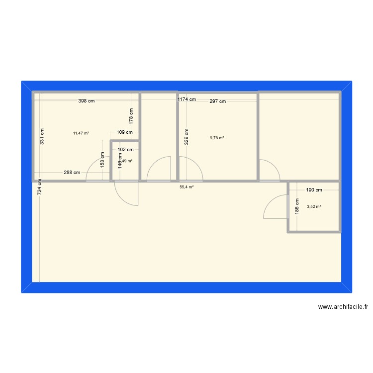 maisonbruno. Plan de 5 pièces et 111 m2