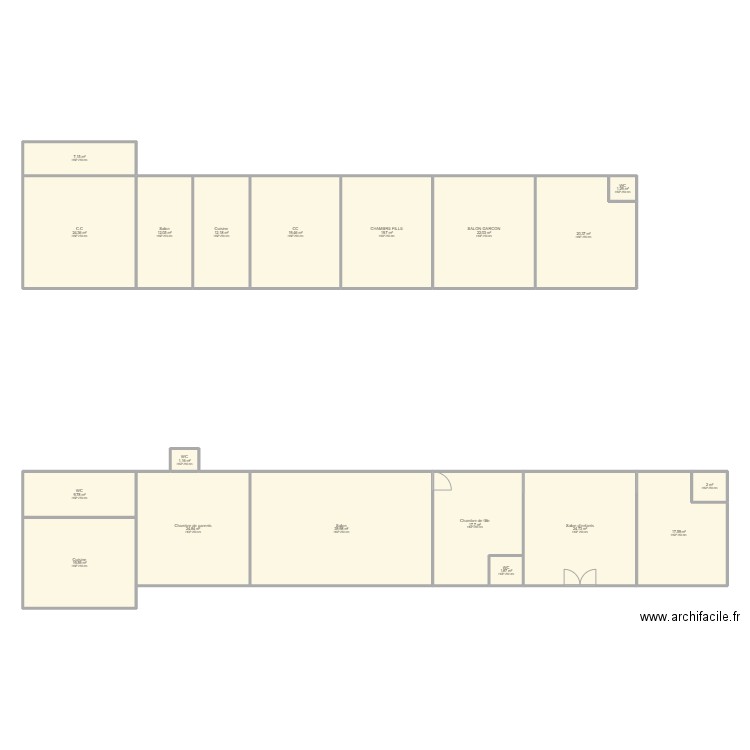 PLAN. Plan de 19 pièces et 298 m2