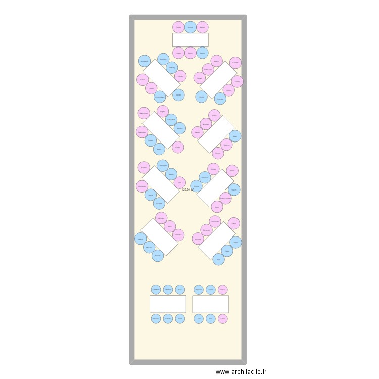 Mariage. Plan de 1 pièce et 127 m2