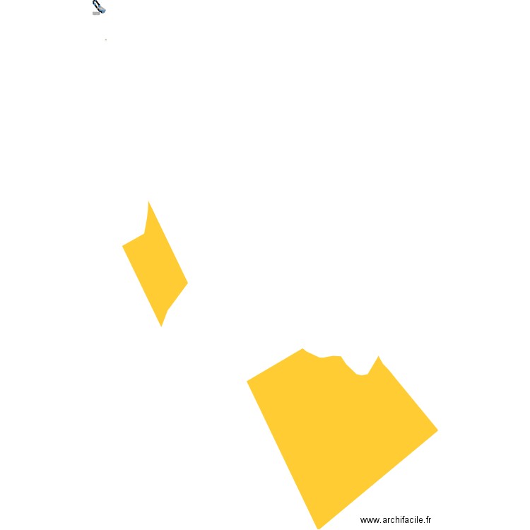 Plan de masse après démolition. Plan de 25 pièces et 1496 m2