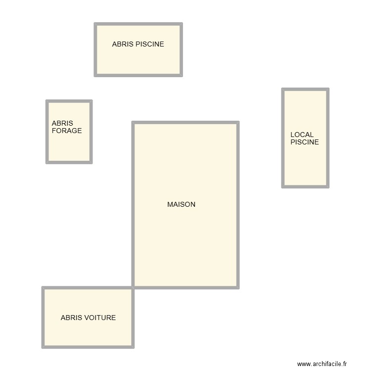 EXTERIEUR AIMARGUES. Plan de 5 pièces et 57 m2