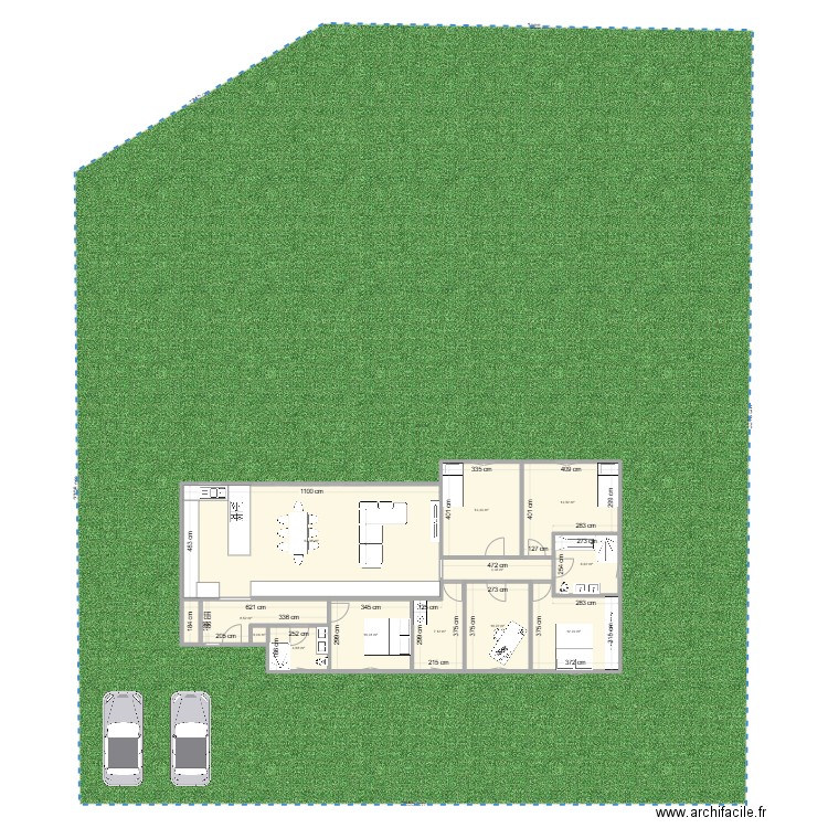 Test 1. Plan de 12 pièces et 145 m2