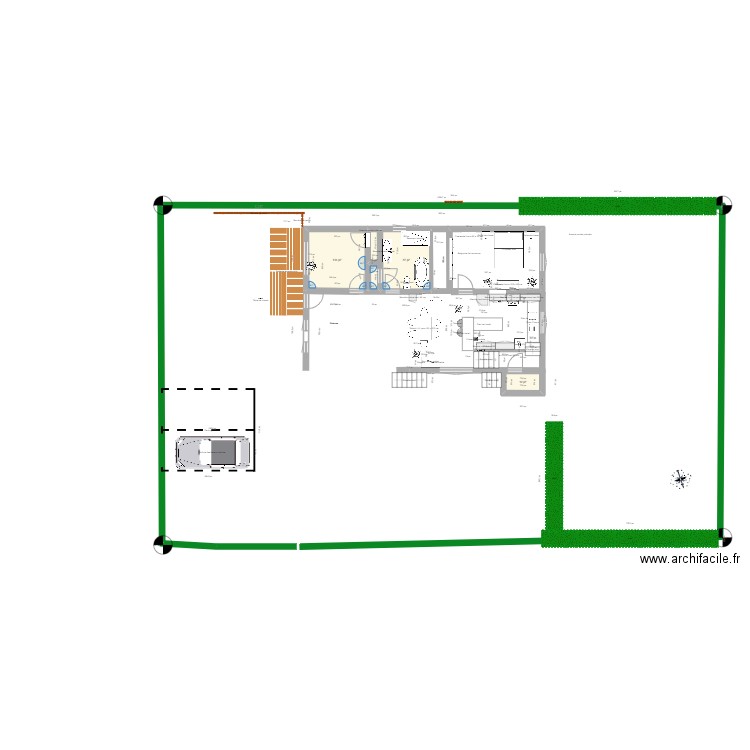 Mont blanc option 2. Plan de 4 pièces et 21 m2