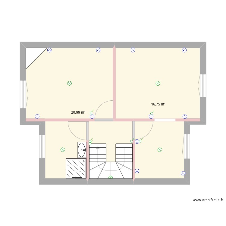 thiais 1er. Plan de 2 pièces et 38 m2