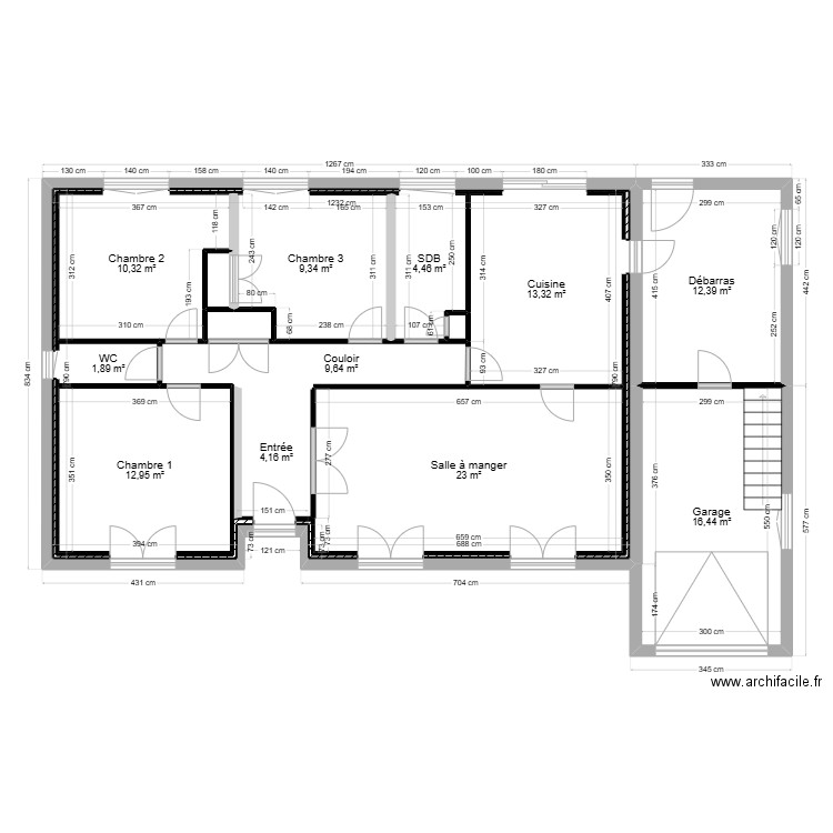 Plan Elodie Projet. Plan de 14 pièces et 206 m2