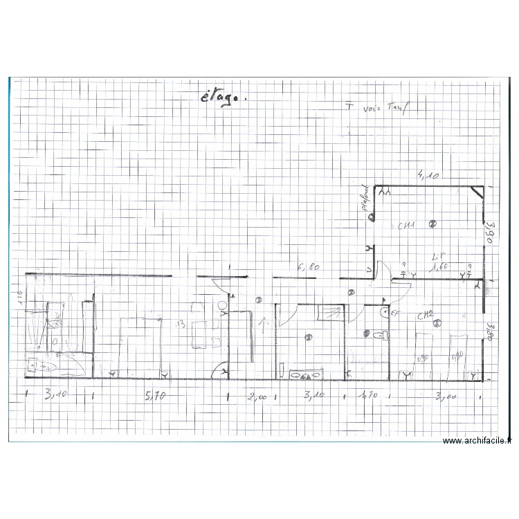 Etage . Plan de 0 pièce et 0 m2