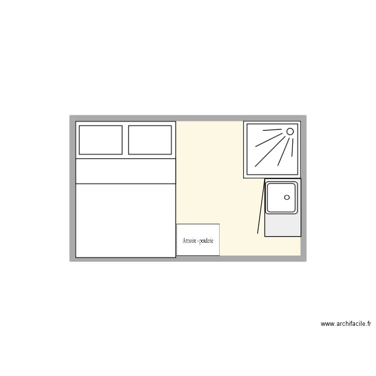 Ducato 2. Plan de 1 pièce et 6 m2