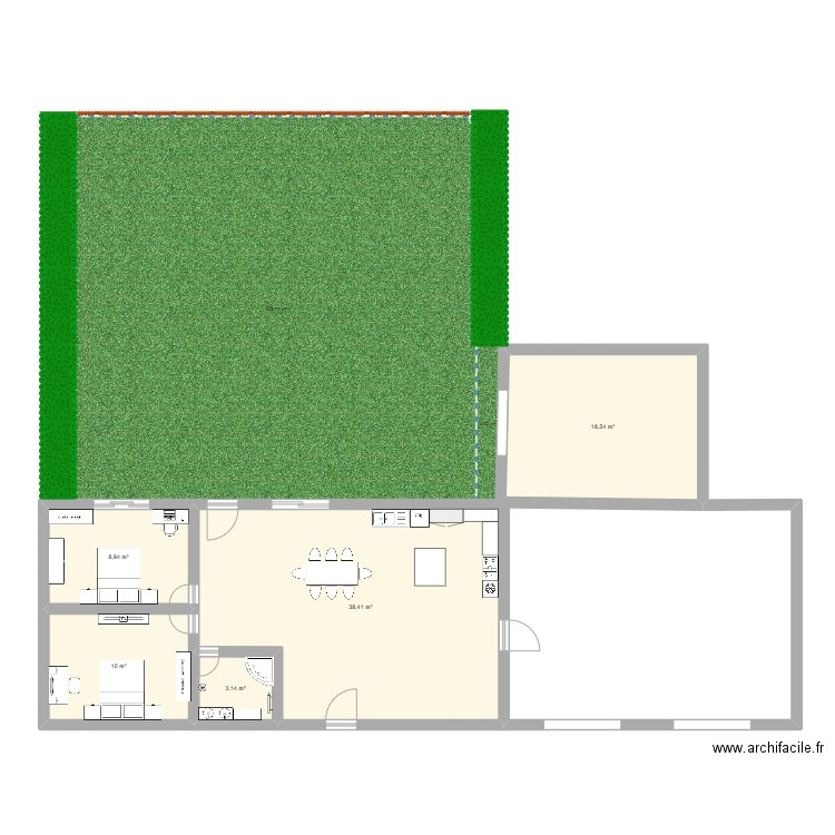 Maison Brice. Plan de 5 pièces et 79 m2