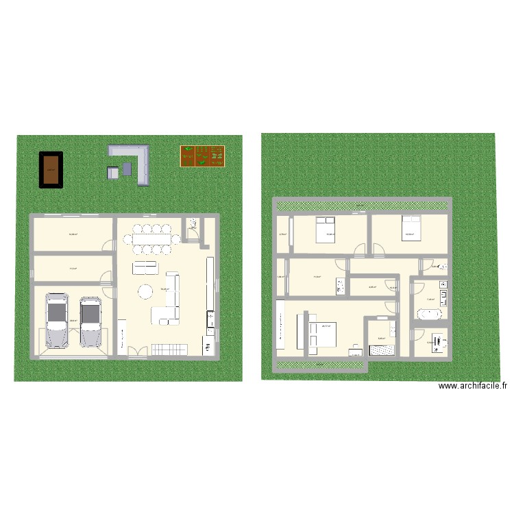 Dream Home. Plan de 20 pièces et 258 m2