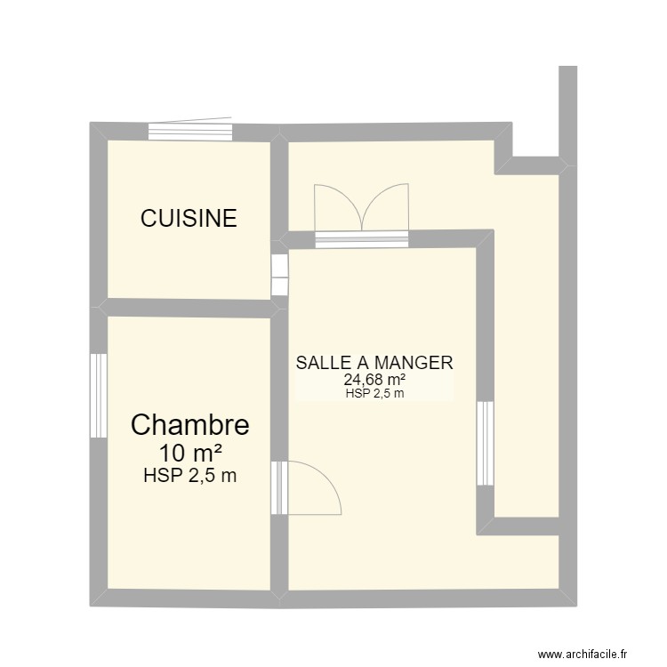 PLAN MAISON. Plan de 3 pièces et 41 m2