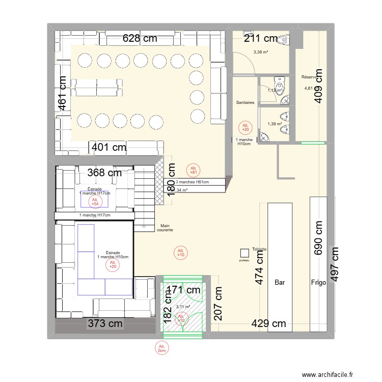 Kaza PrincipaleSuiteTravaux1024. Plan de 6 pièces et 105 m2