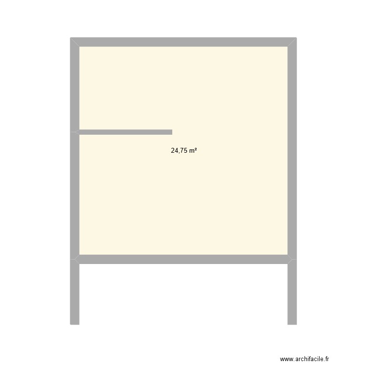 dependance. Plan de 1 pièce et 25 m2