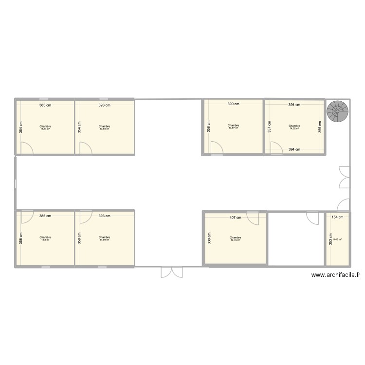 bled223. Plan de 8 pièces et 103 m2