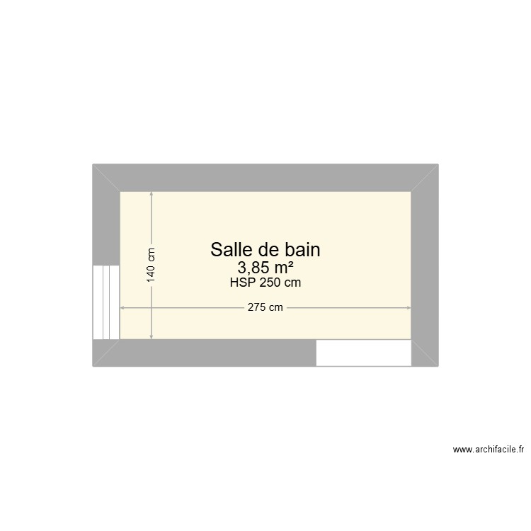 plan salle de bain. Plan de 1 pièce et 4 m2