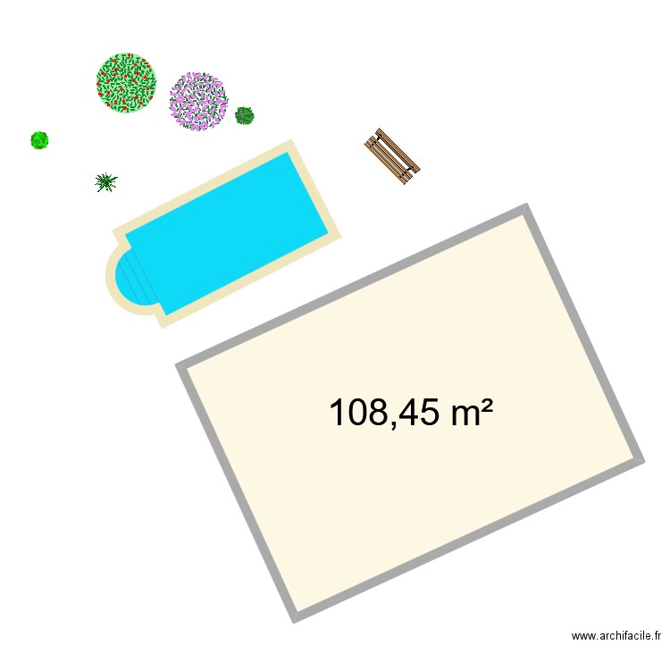 vever chez ouam. Plan de 1 pièce et 108 m2