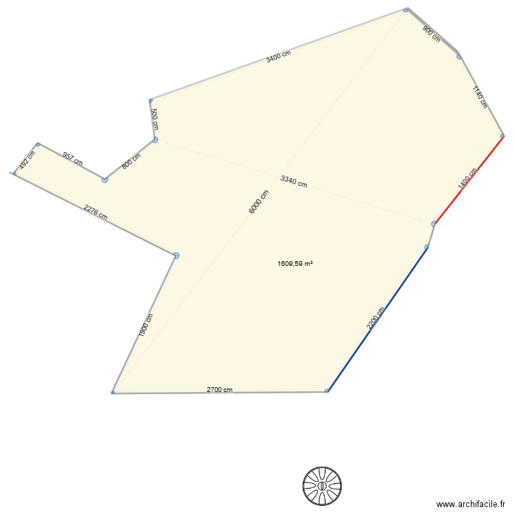 parking conducteur 1. Plan de 1 pièce et 1610 m2