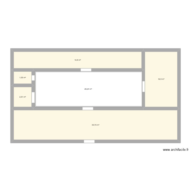 AZIZ212.0. Plan de 6 pièces et 91 m2