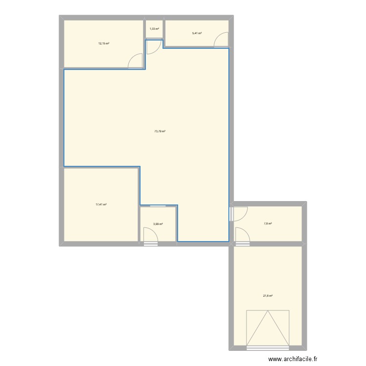 maison 2. Plan de 8 pièces et 143 m2