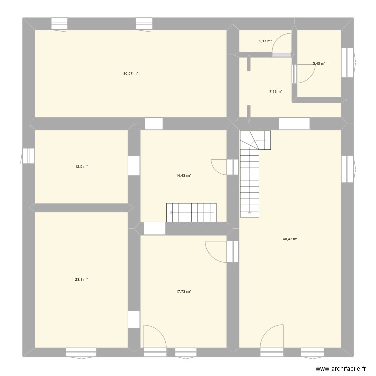 plan Montfort . Plan de 9 pièces et 154 m2