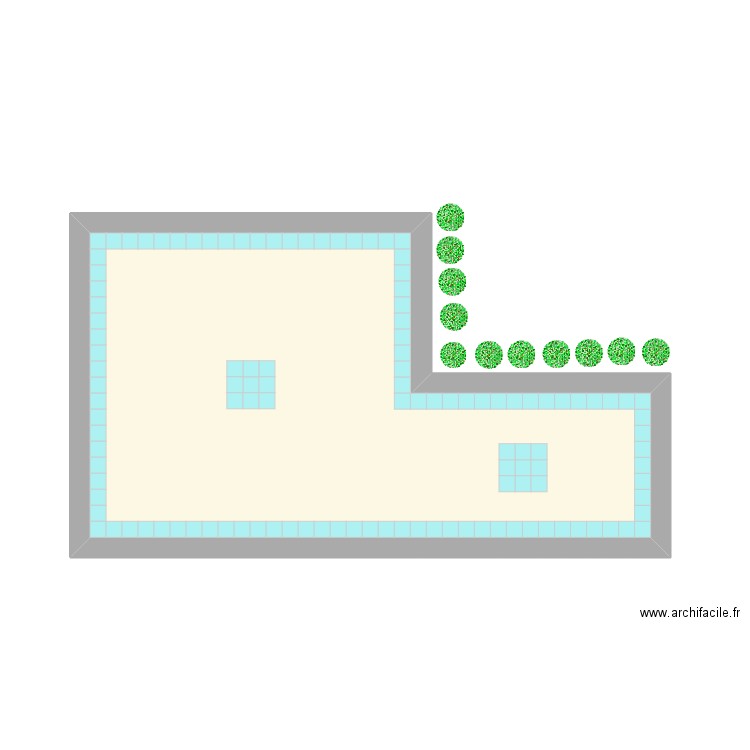 plan jardin toughza. Plan de 1 pièce et 21 m2