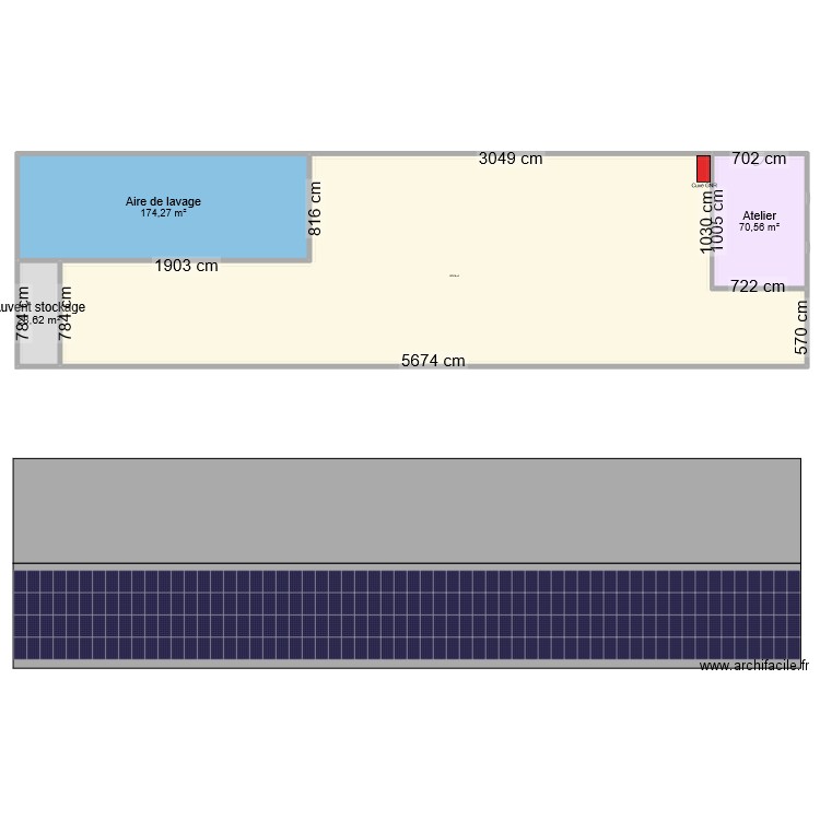 Hangar viticole. Plan de 4 pièces et 947 m2