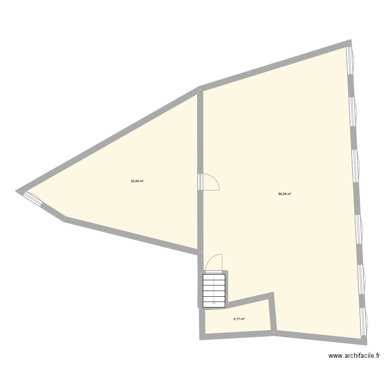 AppartL. Plan de 3 pièces et 125 m2