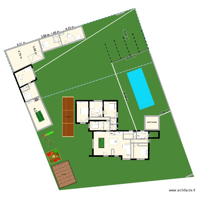 acqueduc8.5. Plan de 27 pièces et 303 m2