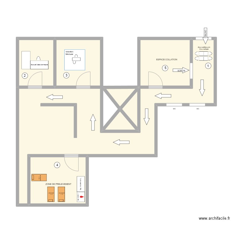 APERAM. Plan de 8 pièces et 61 m2