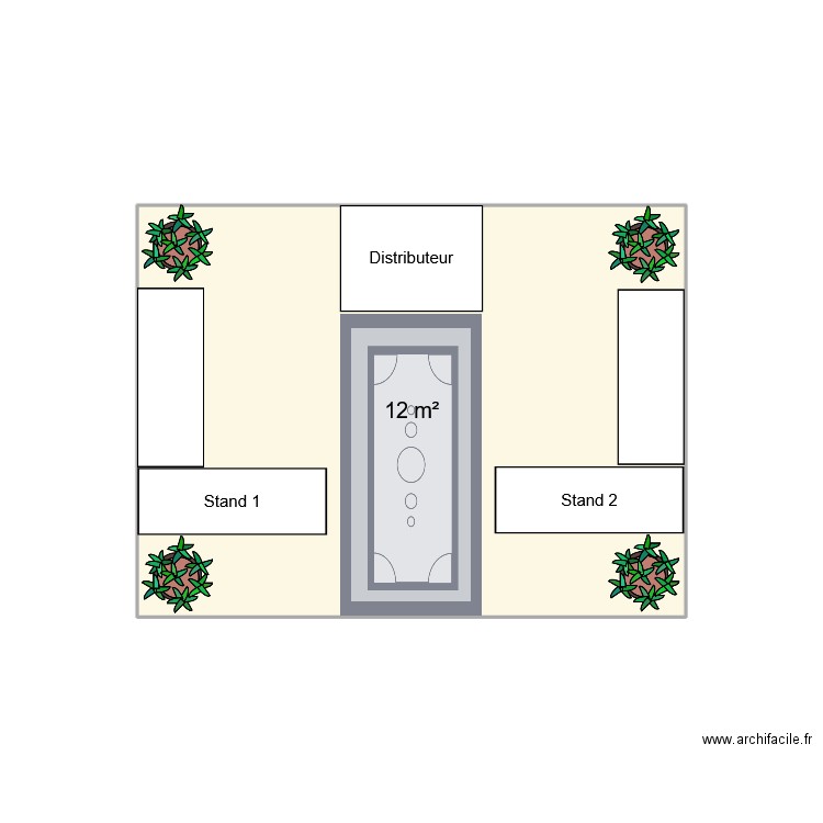 Aménagement évènement GRAND VITROLLES 2. Plan de 1 pièce et 12 m2