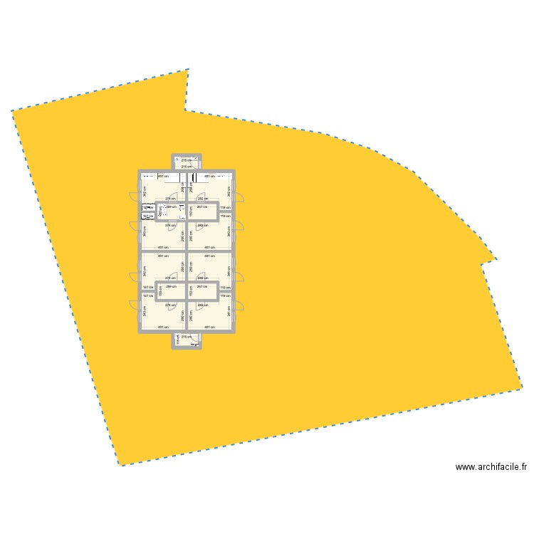 saisonniers2. Plan de 14 pièces et 112 m2