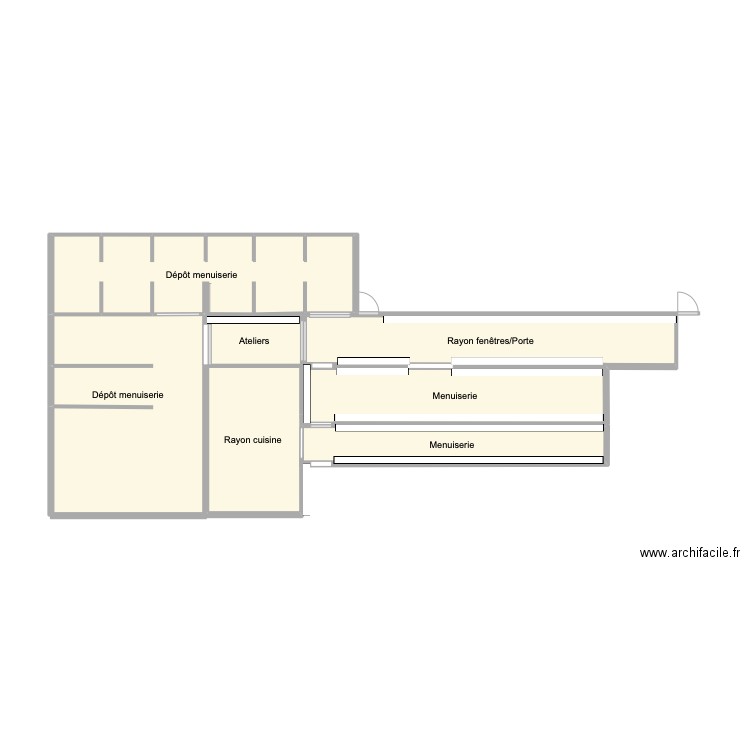 Bricolassiez Ceram. Plan de 7 pièces et 44 m2