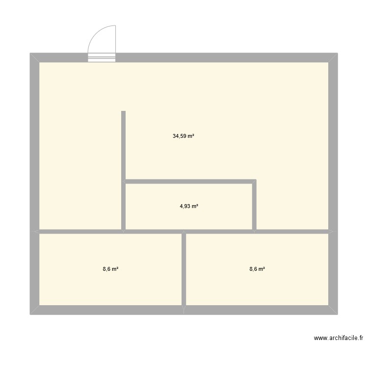 jeno m. Plan de 4 pièces et 57 m2