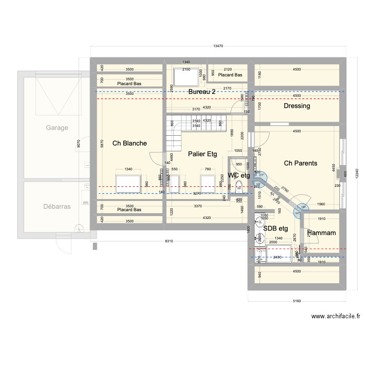 Plans Comete. Plan de 30 pièces et 255 m2