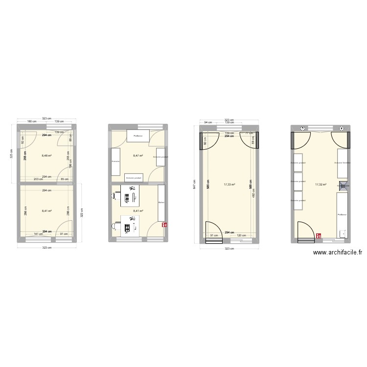 Labo PC/SVT. Plan de 6 pièces et 68 m2