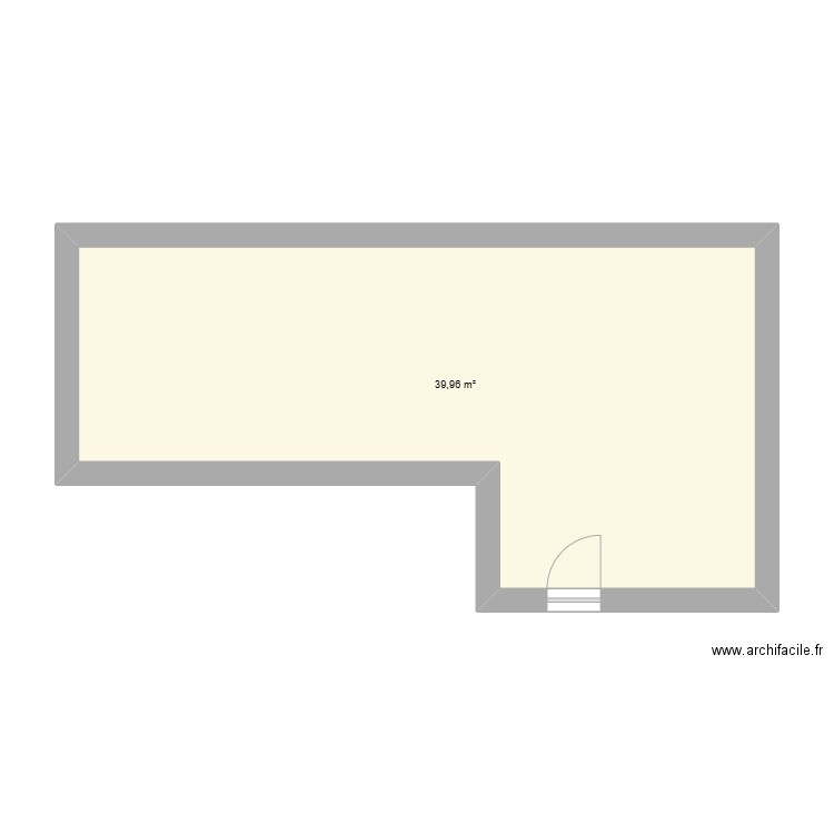 Agrandissement maison. Plan de 1 pièce et 40 m2