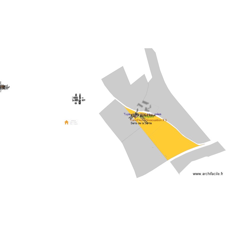 gaugeac 2 plan de masse. Plan de 12 pièces et 560 m2