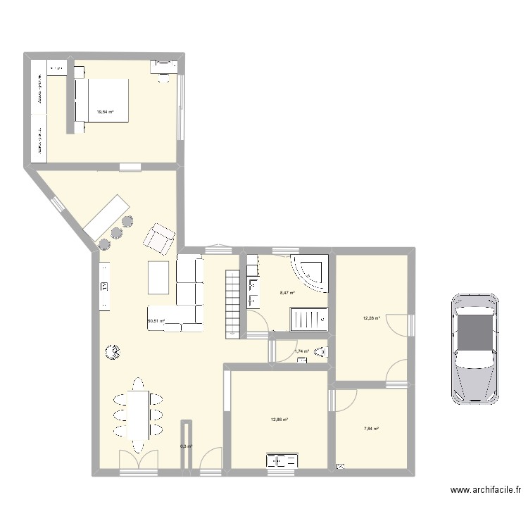 Nico. Plan de 8 pièces et 114 m2