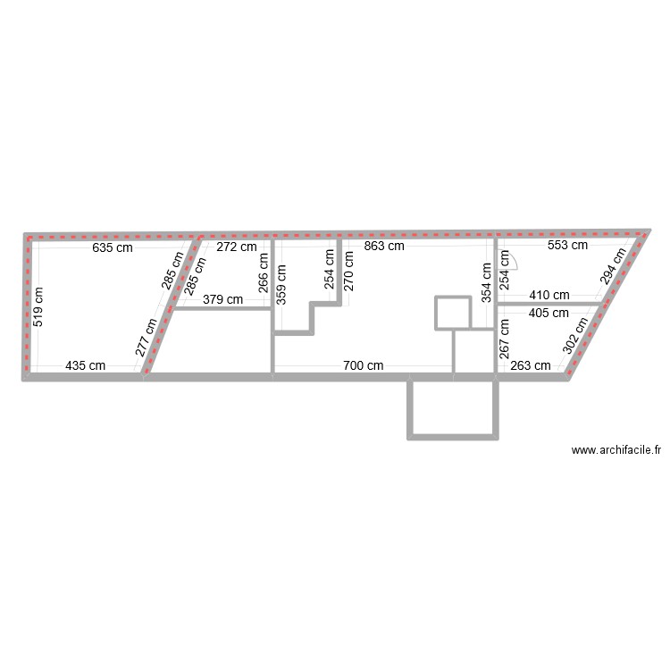 BRICKS 1ER ETAGE. Plan de 9 pièces et 119 m2