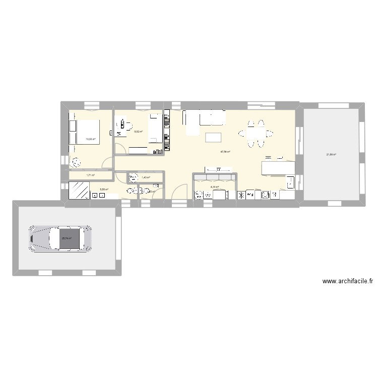 lot nov24. Plan de 10 pièces et 129 m2