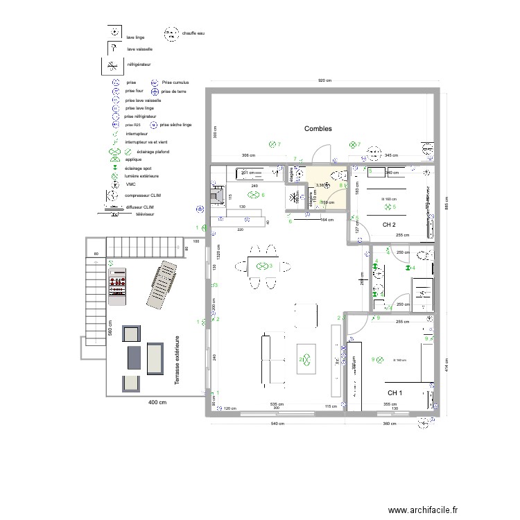 Saint Pierre 1. Plan de 1 pièce et 3 m2