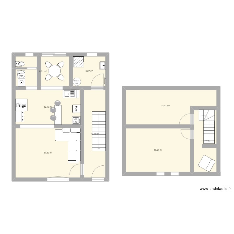 CAMBRAI rénovation 15. Plan de 8 pièces et 90 m2