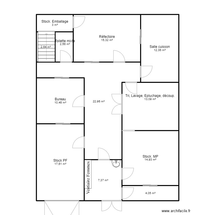 PLAN SOLY. Plan de 12 pièces et 126 m2