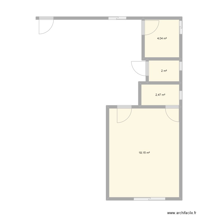 MA MAISON. Plan de 4 pièces et 28 m2